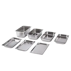 Commercial Kitchen Catering Equipment 1/1 GN Container Food Serving Tray Pans For Buffet Using