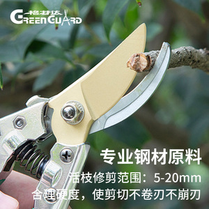 Green Guard Pruning Shears 5-20mm Alloy Steel Manual For Branch Trimming - Product Image 1