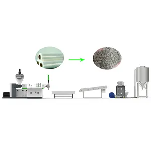 Machine de granulation de recyclage des déchets en plastique de film de PE de pp avec le filtre hydraulique de double étape de système de compactage et de pelletisation