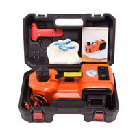 Kit de Gato Hidráulico Eléctrico para Automóvil, Gato Hidráulico de Piso de 5 Toneladas y 12 V con Llave de Impacto para Reparación de Neumáticos