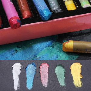 12/24 couleurs Macaron Morandi doux pastel à l'huile lourde ensemble bâtons de peinture brillants nacrés Crayons super doux - Product Image 2