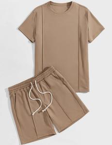 Set Personalizzato <span class=keywords><strong>di</strong></span> T-shirt e Pantaloncini, Tute Stile Streetwear, Completo Sportivo con Stampe e Ricami Artigianali - Product Image 1