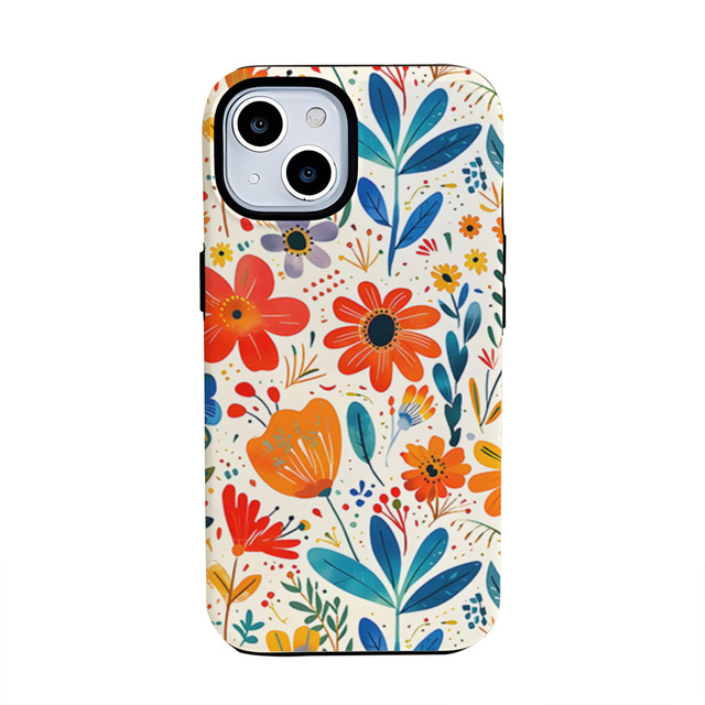 Shiny Matte Flower Heat Transfer Printing Cell Phone case for Apple iPhone 16 15 11 12 13 14 Pro Max 7 8 Plus