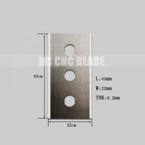 Lame à double tranchant en carbure de tungstène à trois trous pour la dé<span class=keywords><strong>coupe</strong></span> de film plastique, de polyuréthane PU, machine CNC, couteau à dé<span class=keywords><strong>coupe</strong></span> en V - Product Image 2