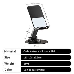 Wholesale Rotating Foldable Mobile <b>Holder</b> 360 Degree White Black Flexible Rotatable Phone Stand With Logo - Product Image 4