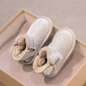 รองเท้าบูทใส่ลุยหิมะสำหรับเด็ก,2สีจากโรงงานให้ความอบอุ่นในฤดูหนาว - Product Image 5