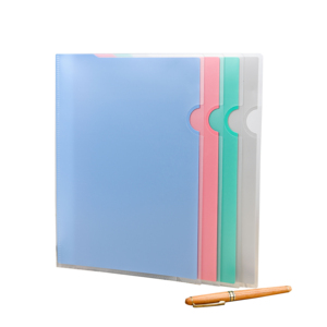 Carpeta de documentos de oficina de almacenamiento adecuado portátil de alta capacidad personalizada, carpeta de bolsillo doble en forma de L duradera - Product Image 1