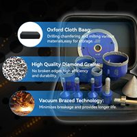 Couronnes de diamant en acier au carbone de qualité européenne professionnelle scie cloche ensemble de forets 6mm 8mm M14 pour carreaux de céramique de verre