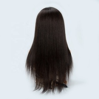 Prothèse capillaire médicale à base de maille respirante, perruque à couverture complète pour patients atteints de cancer, perte de cheveux, contact confortable avec le cuir chevelu