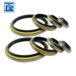 TONGDA Chine – Vente en gros usine, expédition en vrac – Joints d'étanchéité hydrauliques à <span class=keywords><strong>double</strong></span> lèvre en métal NBR DKB pour excavatrice - Product Image 1