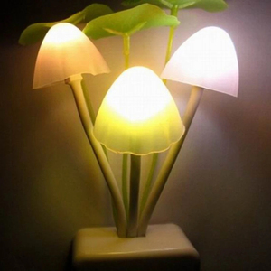 20V 3 LED Wall <b>Light</b>-control Sensor Night <b>Light</b> Induction Dream Fung Mushroom Lamp Home Bedroom Decoration EU & US <b>Plug</b> - Product Image 4