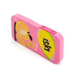 Đẩy mở nắp hình chữ nhật bạc hà tin trường hợp kẹo Lozenge nhai kẹo cao su hộp thiếc với nhựa trượt nắp - Product Image 2