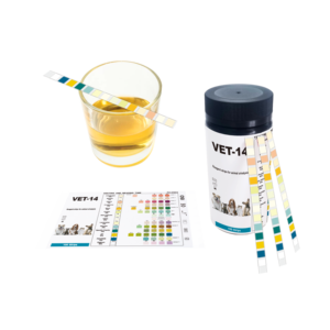 14 พารามิเตอร์สัตว์เลี้ยงปัสสาวะ VET-14 สําหรับแมวสุนัขสุขภาพ pH เลยโคไซต์โปรตีนในเลือดสัตว์เลี้ยงปัสสาวะแถบทดสอบ - Product Image 6