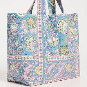 Women's Custom <b>Large</b> Canvas Waterproof Tote <b>Beach</b> <b>Bag</b> Embroidery Floral Pattern Portable Open Top Shopping Handbag Winter Autumn - Product Image 2