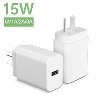 Chargeur mural USB-A usine 15W 5V 1A 2A 3A pour téléphones et routeur et plusieurs appareils et scénarios