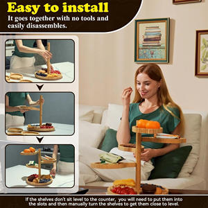 Planche à <span class=keywords><strong>fromage</strong></span> en bambou 5 in1 planche à charcuterie rotative <span class=keywords><strong>plateau</strong></span> de service <span class=keywords><strong>pivotant</strong></span> pour la fête plateaux de service à la maison plateaux planche à <span class=keywords><strong>fromage</strong></span> - Product Image 4