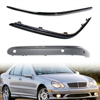 Pour Mercedes Benz W203 Bande de protection de pare-chocs avant arrière en plastique chromé Accessoires 2038853021