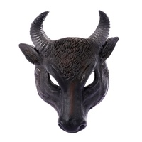 Masque de tête de buffle en mousse PU 3D réaliste pour Halloween, Pâques, carnaval, fête, demi-visage, animal
