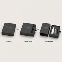 Boîte cadeau à tiroir avec insert en mousse graphite mate, impression personnalisée, rigide, coulissante, robuste, recyclable, qualité supérieure, vente en gros, directement de l'usine