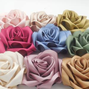 11 ، إكسسوارات شعر للفتيات ، زخارف زهرية لحرف يدوية ، دبابيس شعر من الساتان 17 لونًا - Product Image 5