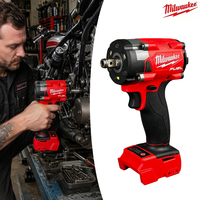 Meilleures ventes - Clé à chocs sans fil Milwaukee M18 Fuel 350 N.m 1/2" 18 V - Outils de réparation automobile - Série rouge robuste - Travaux de construction