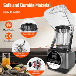 Nouveauté Blender professionnel Contenant en plastique multifonctionnel Blender commercial Blender industriel Contrôle par pavé tactile - Product Image 4
