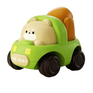 Jouets de voiture miniatures à inertie pour enfants, animaux de <span class=keywords><strong>dessin</strong></span> <span class=keywords><strong>animé</strong></span>, excavatrice, camions de chantier, modèle de véhicule pour bébés garçons, voitures à tirer en arrière - Product Image 1