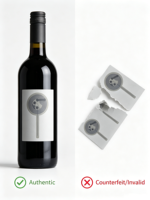Etiqueta NFC RFID Antimanipulación Desechable con Logotipo Personalizado, Adhesivo Antimanipulación para Botellas de Vino