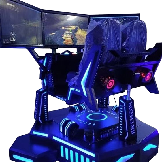 Internet-Famous Full Set VR Three-Screen Motion Racing Simulator Indoor Amusement Equipment for Rental From a Top Manufacturer