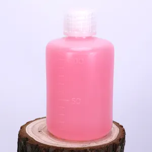 Botol Tanpa Udara Plastik Mulut Lebar Bulat 100 Ml, Wadah Lotion Kosmetik Sampo untuk Perjalanan Sub Botol