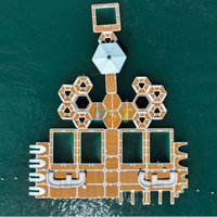 Plateforme flottante gonflable sur mesure pour piscine de mer, plateforme aquatique gonflable pour yacht avec filet