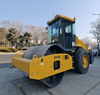 Rouleau compresseur hydraulique robuste XS113E à tambour unique, vibrocompacteur à engrenages pour le compactage de l'asphalte et du sol