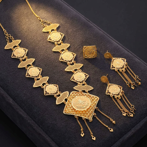 Juego de Collares Largos Chapados en Oro de 14K, 18K y 24K al por Mayor, Juego de Joyería de Diseño Turco, Juego de Joyería de Moda de Latón Relleno de Oro - Product Image 3