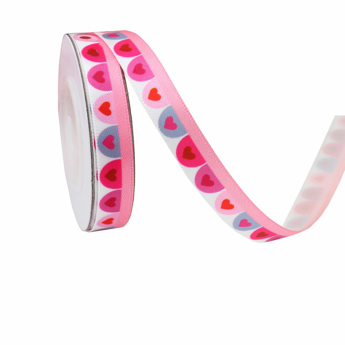 Cœurs rose-multicolore-1 cm * 10 yards