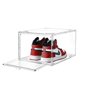 Transparent PP Injection Foldable Stackable Rectangle Shoe <b>Box</b> Eco-Friendly High Quality Sneakers <b>Storage</b> Modern Luxury Heavy - Product Image 1