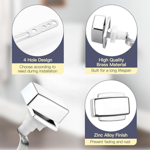 Hb119 kẽm đầu và thanh thép không gỉ phía trước gắn tuôn ra đòn bẩy nhà vệ sinh Phễu thoát nước <span class=keywords><strong>push</strong></span> <span class=keywords><strong>button</strong></span> xử lý cho phía trước xe tăng Đỏ bừng - Product Image 6