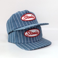 Casquette plate à visière plate en coton 100% avec logo brodé personnalisé à 5 panneaux, rayures, performance sportive, Gorras OEM, patch tissé, snapback