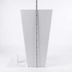 Pot de fleurs d'extérieur pour balcon, en plastique blanc, grand, carré, écologique, avec trou de drainage, pour terrasse, jardinage - Product Image 1