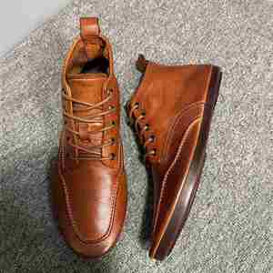 Zapatillas de cuero perforado verde para hombre, zapatos informales transpirables hechos a mano con cordones, zapatos cómodos y ligeros para hombre - Product Image 2