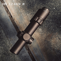 Lunette de chasse tactique haute définition T-eagle EOX1.2-6X24IR avec optique SFP rouge vert croix 30 mm en aluminium compacte marron