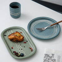 Ensemble de vaisselle en porcelaine écologique EKA de haute qualité, 12/16/18 pièces, élégant, pour les fêtes, la restauration et les hôtels