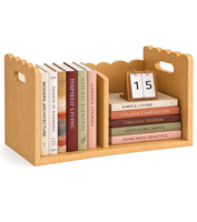Hot Selling Wooden Tabletop Bookshelf Desktop Book Shelf Organizer Bookshelves Storage Rack for CDs/Magazine/Books Display