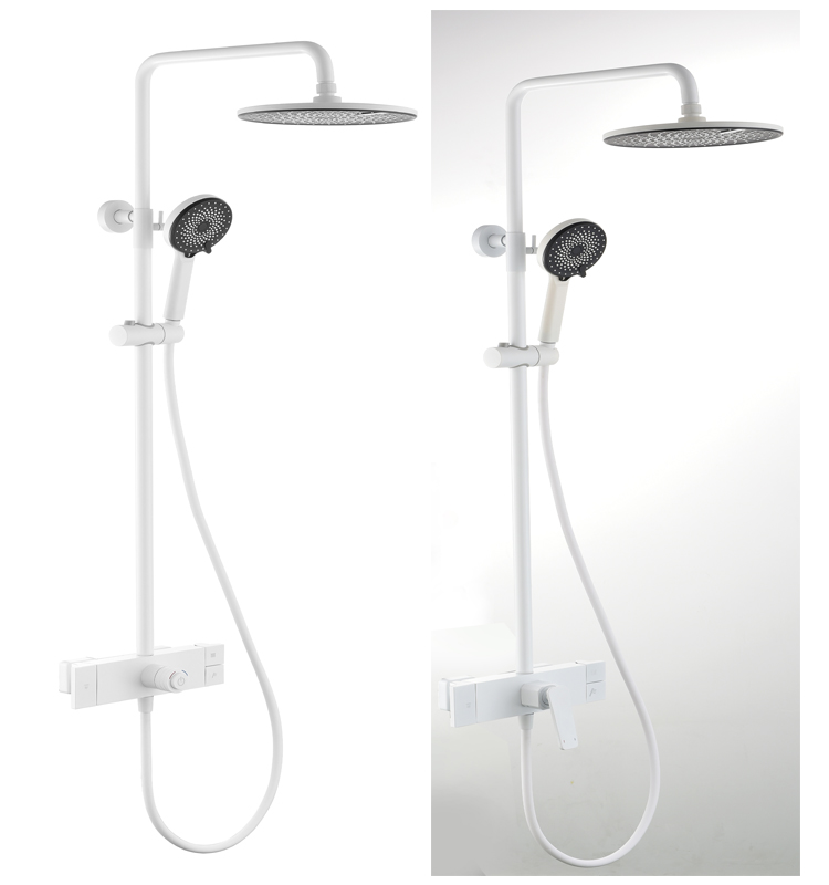 Factory Price Brass Wall-Mount Rotary Switch/ Handle Style 3-jetted Massage Rainfall ABS Powerful Hand Spray Bathroom Shower Set
