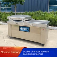 Machine d'emballage sous vide à double chambre SR850 pour l'emballage de tranches de dinde, de tranches de bœuf rôti et d'autres produits