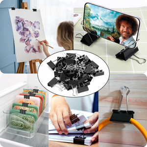 Clip Fermacarte in Metallo Nero da 15mm con Coda Lunga, Forniture per Ufficio Personalizzate in Offerta - Product Image 6