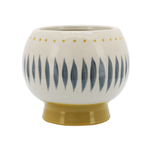 Maceta Redonda de Cerámica con Diseño de Rostro Pintado a Mano para Decoración del Hogar y Uso en Exteriores - Product Image 4