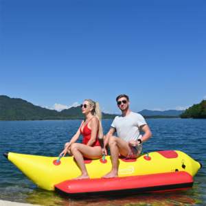 Prix bon marché extérieur gonflable flottant eau banane <span class=keywords><strong>bateau</strong></span> gonflable eau volant banane traîneau avec <span class=keywords><strong>gonfleur</strong></span> électrique - Product Image 4