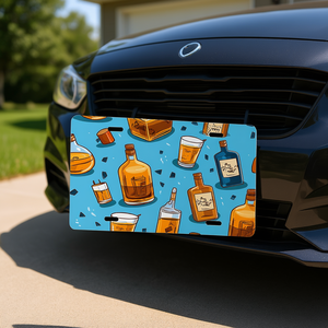 Plaque d'immatriculation de voiture décorative en aluminium personnalisée, finition brillante, logo imprimé pour accessoires extérieurs de véhicule - Product Image 2