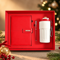 Carnet de notes A5 personnalisable et portable pour étudiants, avec motif de tasse de café de Noël et stylo de signature, idéal pour la saison festive