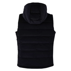 Giacche di gilet senza maniche con cappuccio di alta qualità con cerniera in velluto a coste e imbottitura in cotone